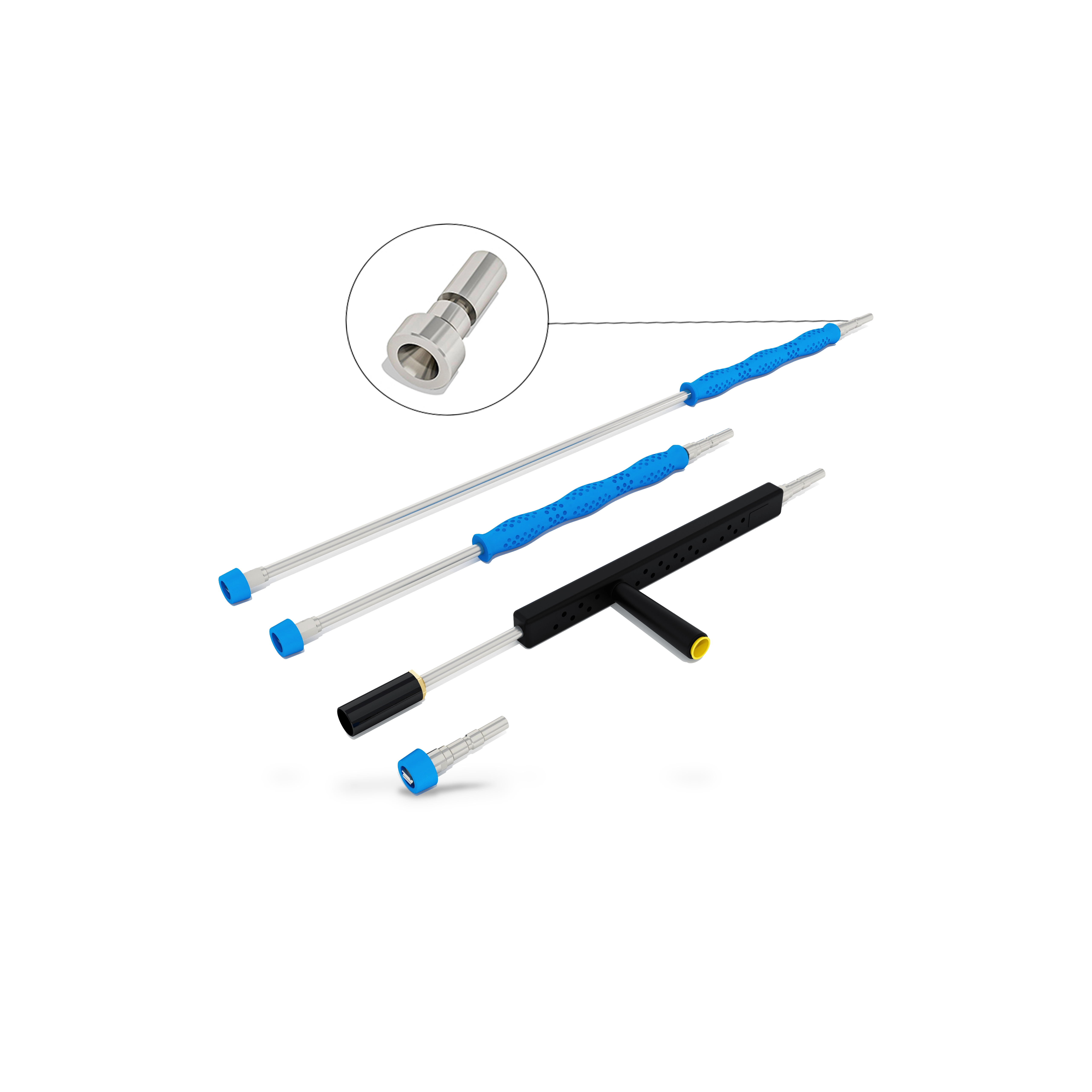 Kit lance System Color blu multipressione senz’aria compressa