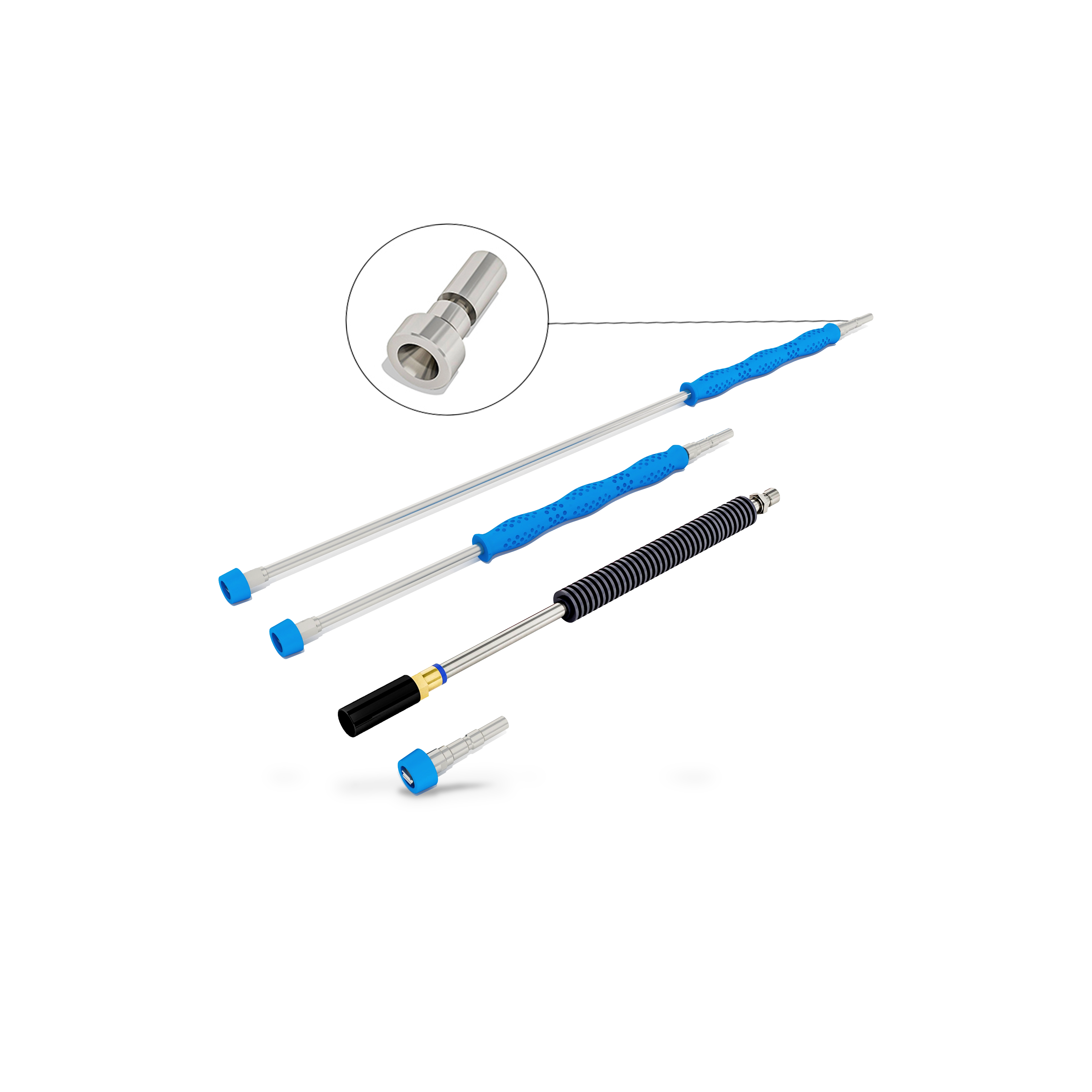 Kit lance System Color blu multipressione con aria compressa