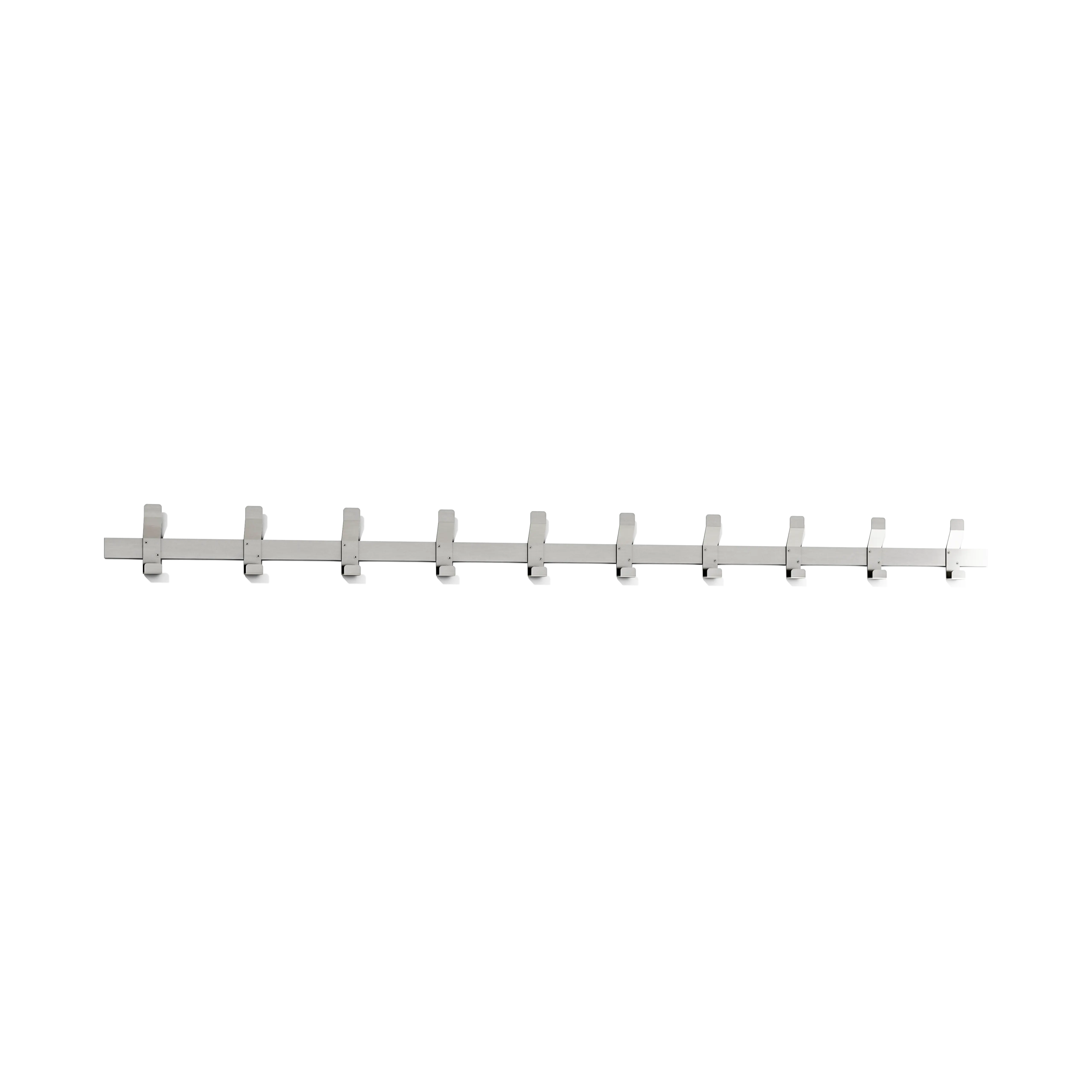 borin stainless steel wall-mounted hanging rack with 8 hooks for workwear and accessories