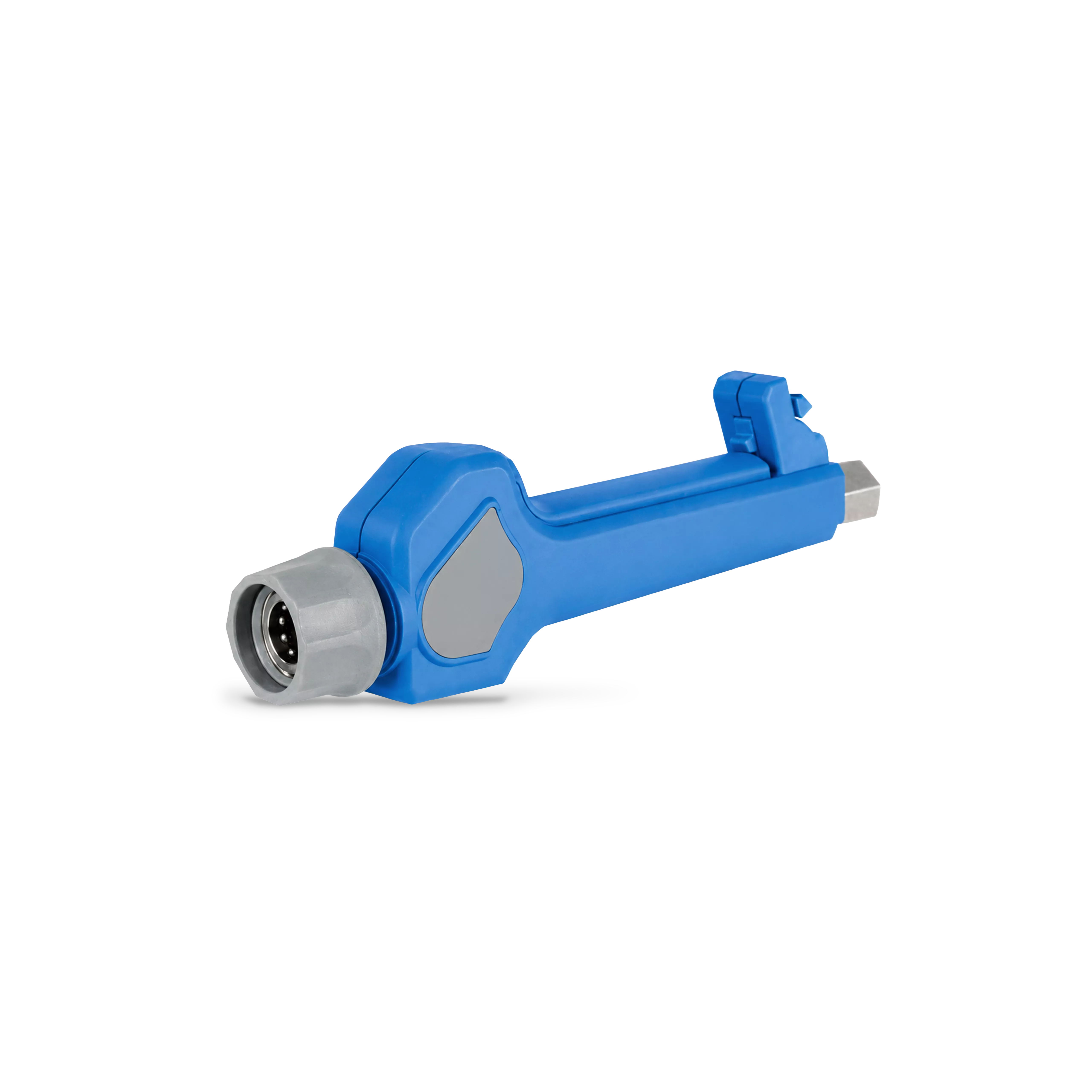 Medium-pressure washdown gun with linear body